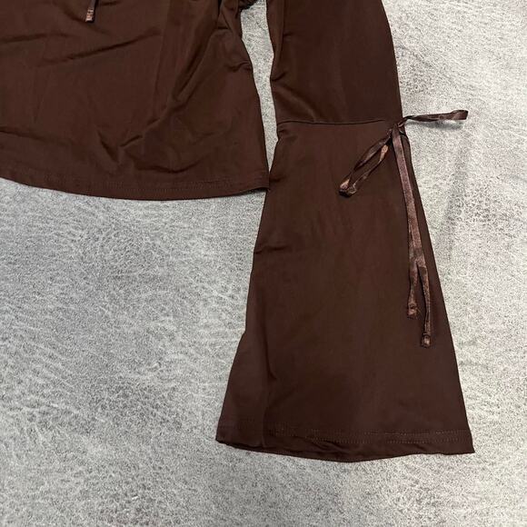Adorable flared brown womens top - Picture 3 of 8